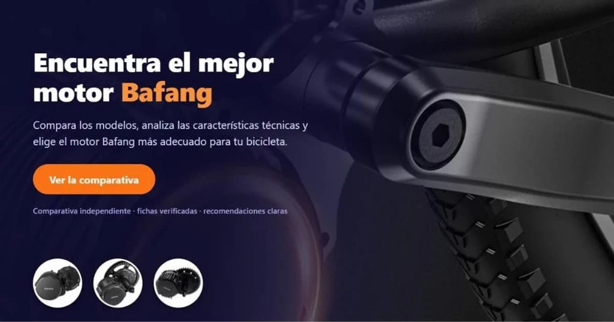 Comparativa de los motores centrales Bafang: encuentra el mejor modelo para tu bicicleta