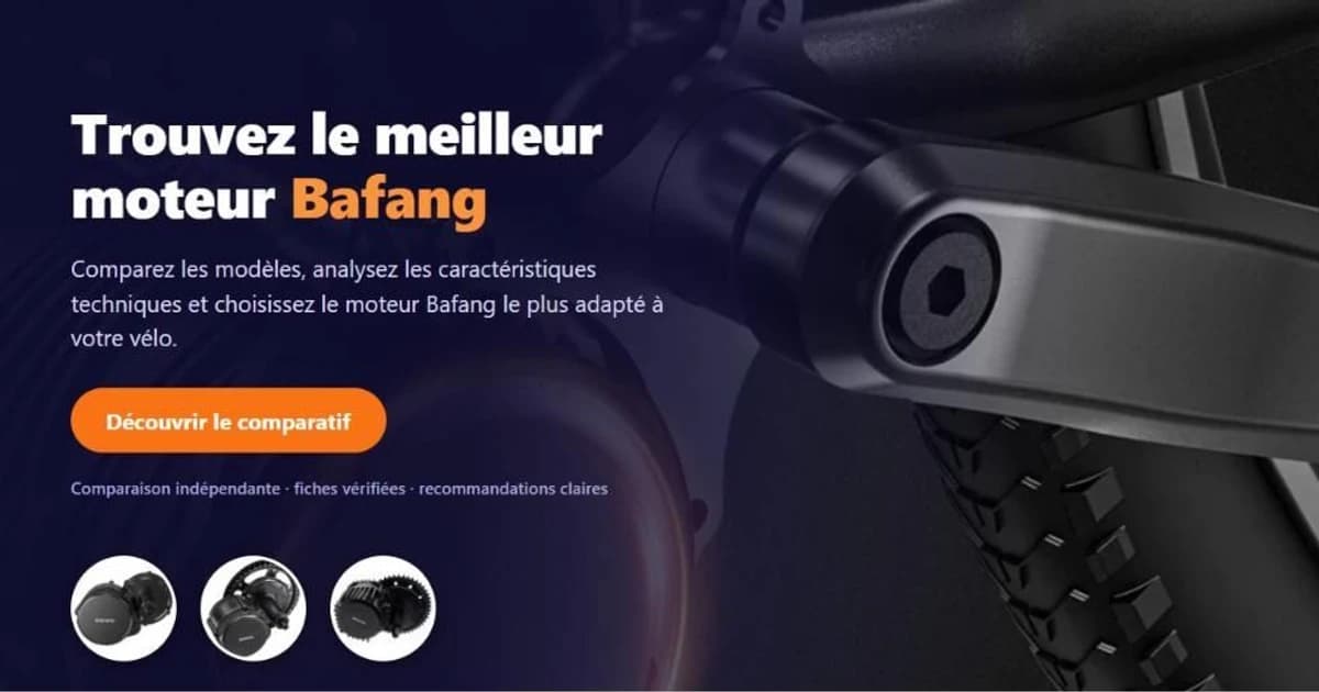 Comparatif des moteurs pédaliers Bafang : trouvez le meilleur modèle pour votre vélo